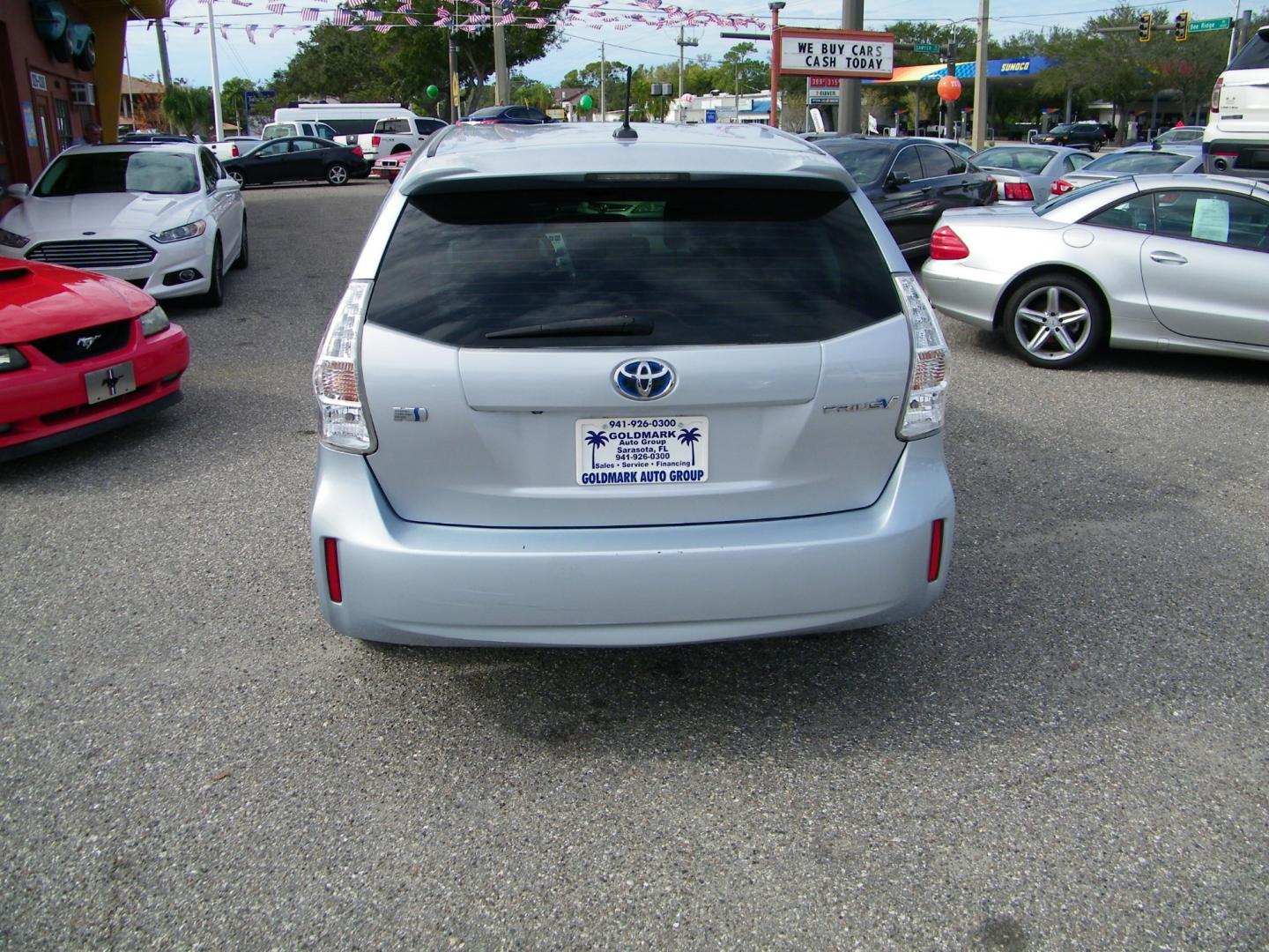 2013 Silver /Beige Toyota Prius V Three (JTDZN3EU5D3) with an 1.8L L4 DOHC 16V HYBRID engine, Continuously Variable Transmission transmission, located at 4000 Bee Ridge Road, Sarasota, FL, 34233, (941) 926-0300, 27.298664, -82.489151 - Photo#7